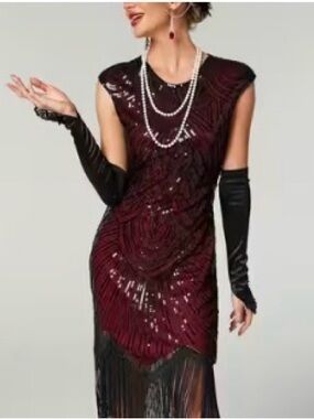 1920’s style Sequin Fringe dress